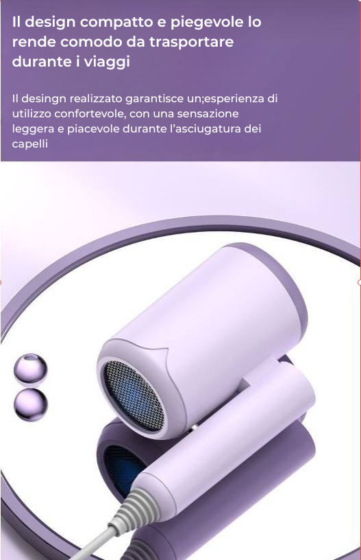 SetaViva Supreme Air - asciugacapelli da viaggio